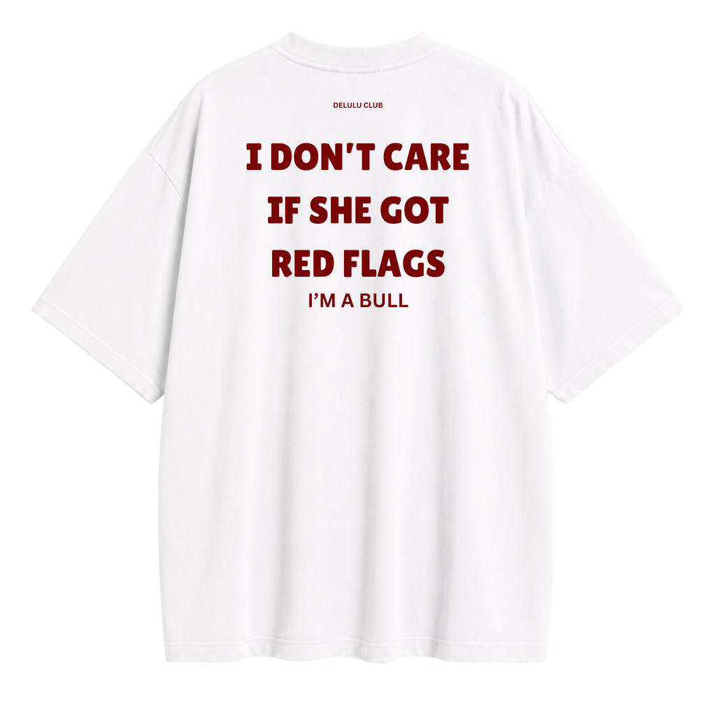 Red Flag Bull T-Shirt — Oversized & Regular Fit