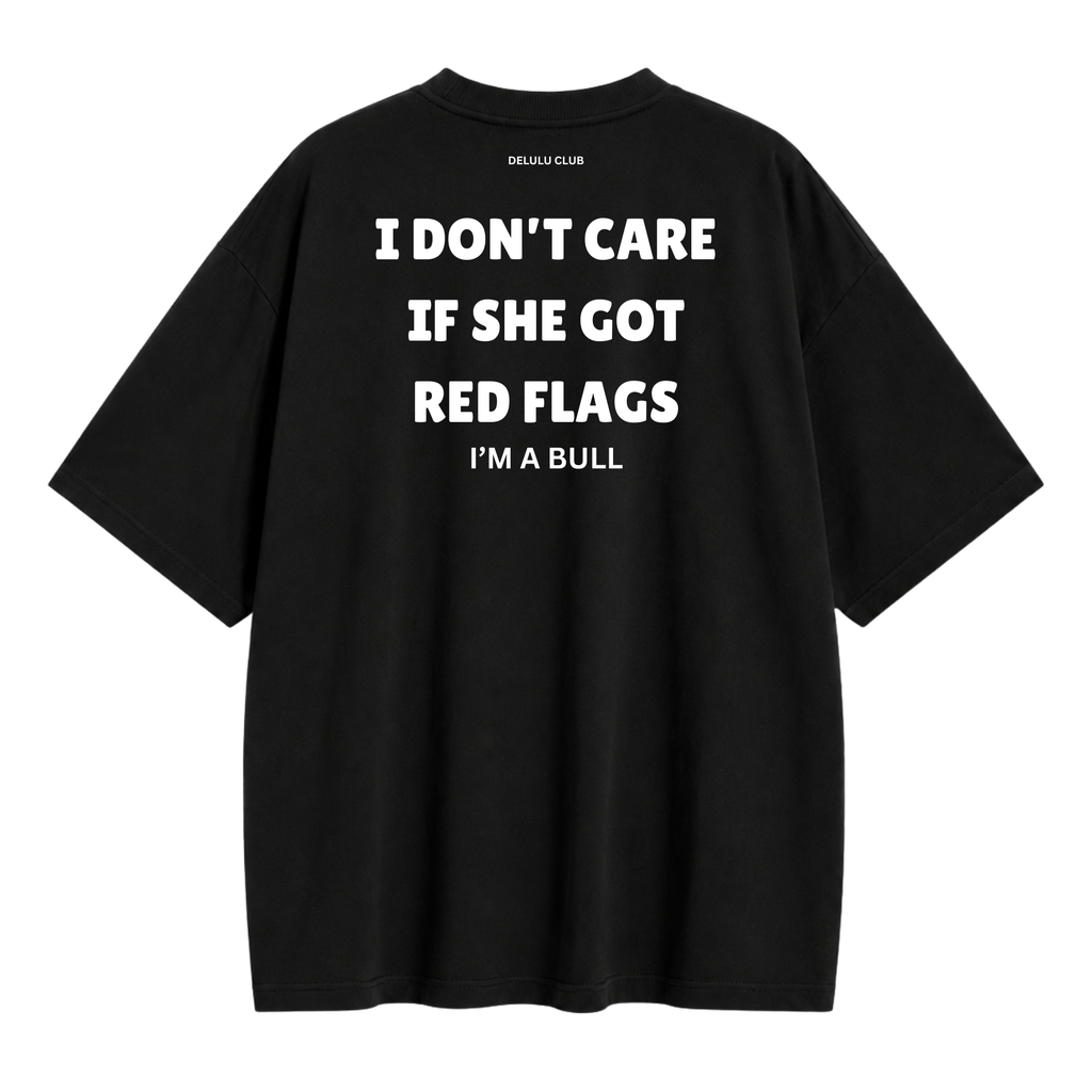 Red Flag Bull T-Shirt — Oversized & Regular Fit