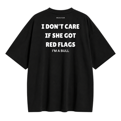 Red Flag Bull T-Shirt — Oversized & Regular Fit